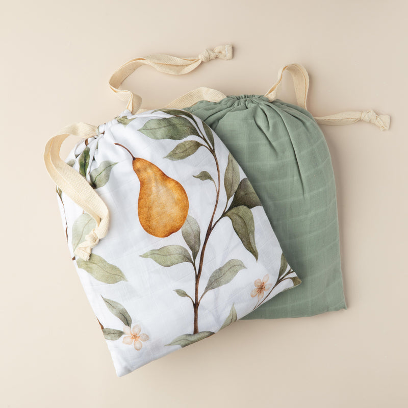 Whimsical Pear Bassinet Sheet