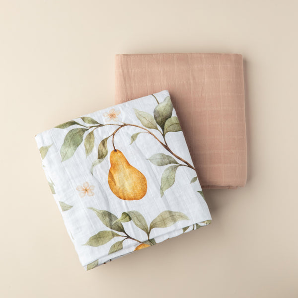 Whimsical Pear & Rose 2-Pack