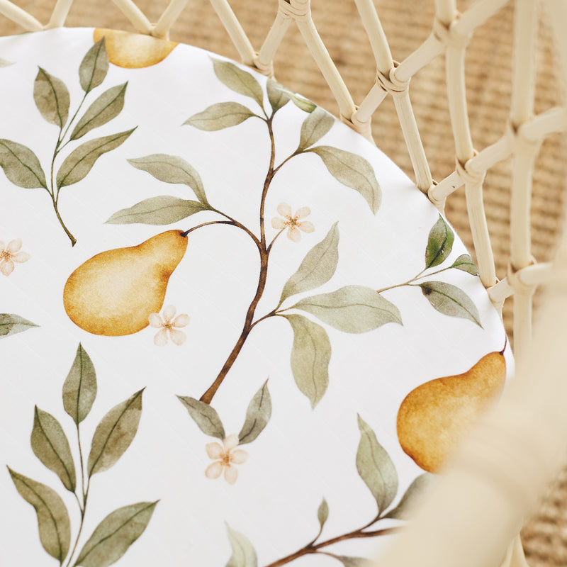 Whimsical Pear Bassinet Sheet